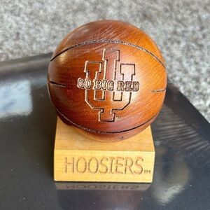 Hoosiers Wooden Basketball Display